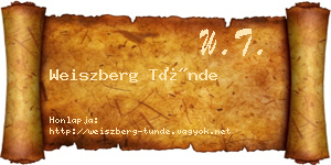 Weiszberg Tünde névjegykártya